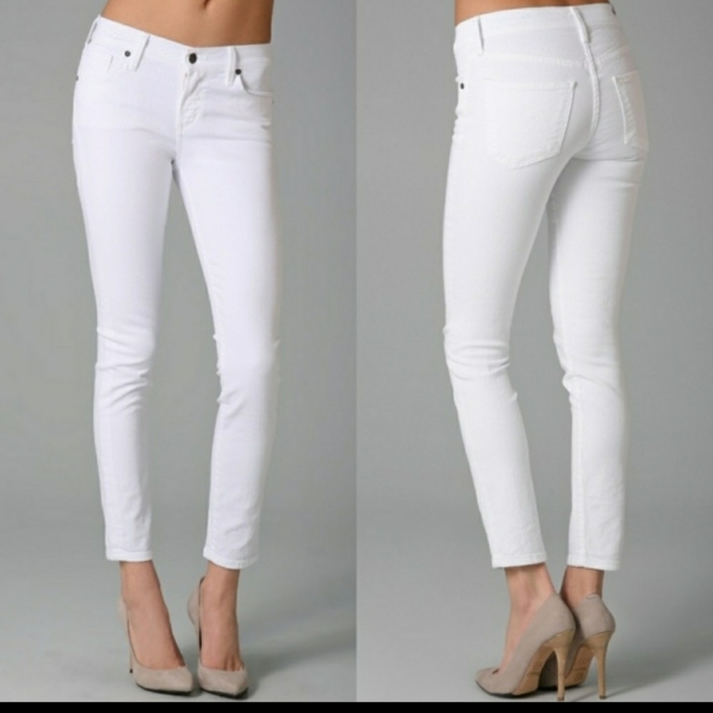 CoH White "Thompson" Med Rise Skinny Jeans
